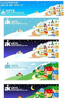 冬季矢量素材圖片