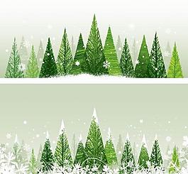 冬季雪花圣誕樹圖片