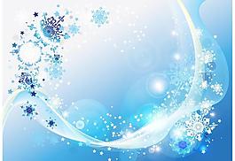 藍(lán)色動(dòng)感線條雪花冬季背景圖片