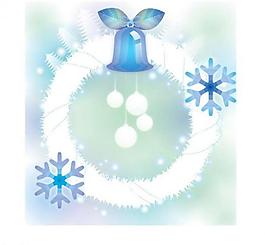 鈴鐺雪花背景圖片