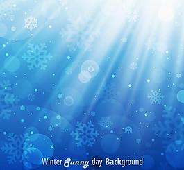 藍(lán)色光線雪花背景圖片