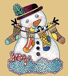 可爱的卡通雪人图片