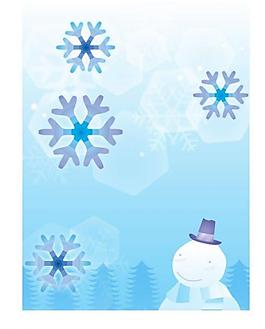 雪花雪人背景圖片