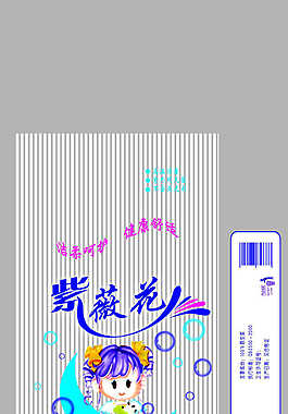 紫薇花卡通條紋紙品包裝