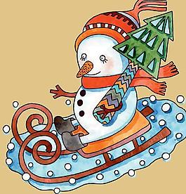 可爱的卡通雪人图片