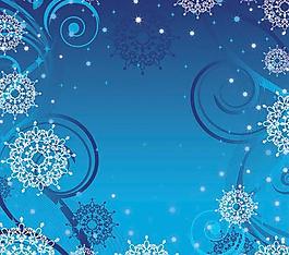 藍(lán)色動(dòng)感雪花背景圖片
