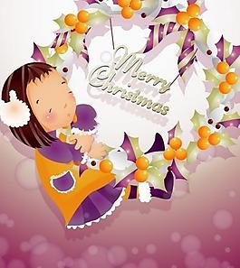 小女孩的快樂圣誕節(jié)圖片