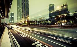 城市高速高路霓虹攝影圖片