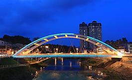 夜景 橋圖片