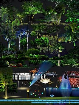 夜景燈光后期psd圖片