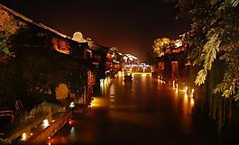 古镇夜景图片