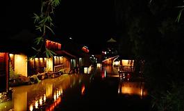 古镇夜景图片