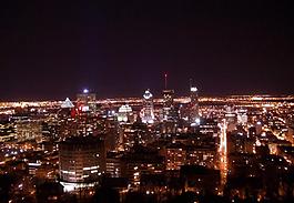 蒙特利尔 夜景 俯瞰图片