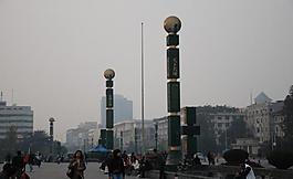 成都天府广场景观灯图片