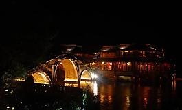 古镇夜景图片