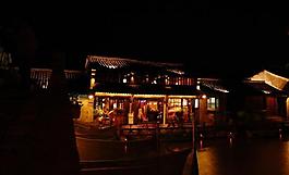 古镇夜景图片