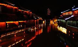 古镇夜景图片