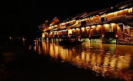 古镇夜景图片