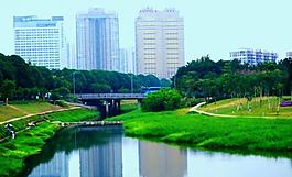 城市生態 河流景觀圖片