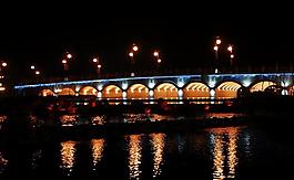 漢武泉橋夜景圖片