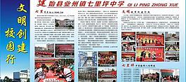 文明創建校園行宣傳展板圖片
