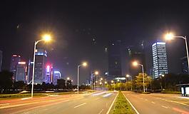 城市夜景 公路图片