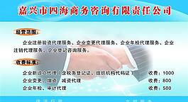四海商務咨詢展板圖片
