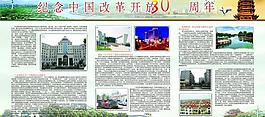 改革开放30年展板图片