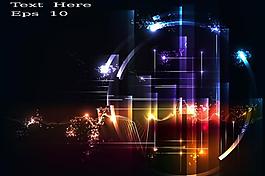 動感幻彩光線背景圖片