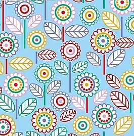 時(shí)尚花紋 矢量素材圖片