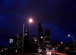 都市夜景圖片