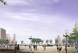 城市廣場效果圖圖片