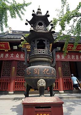 寒山寺銅明燈圖片