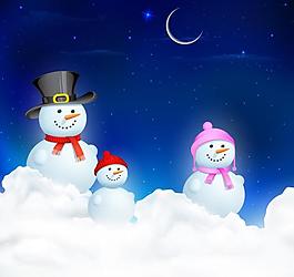 圣誕節(jié)雪人背景圖片