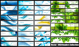網頁適用的Banner矢量素材