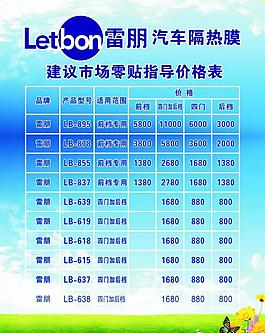 雷朋價(jià)格表圖片