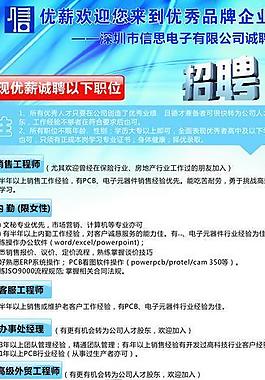 電子企業(yè)招聘展架圖片