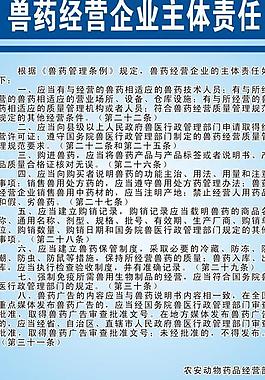 獸藥經營企業主體責任圖片