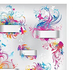 時(shí)尚夢(mèng)幻花紋花朵banner圖片