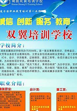 双翼培训学校x展架图片
