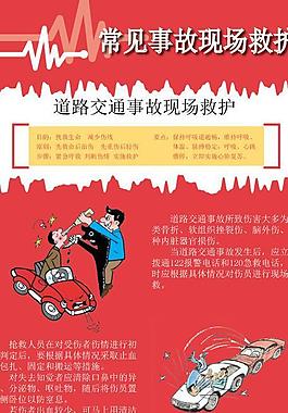 道路交通事故现场救护宣传图图片