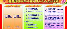 便民服務(wù)代辦點公示欄圖片