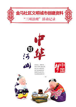 中國夢文明城市展板PSD分層素材