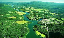 山水剪影圖片