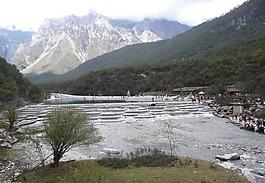 山水剪影圖片