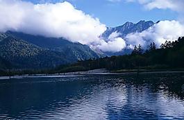 山水剪影圖片