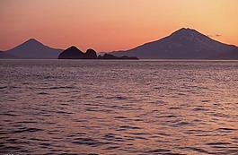 山水剪影圖片