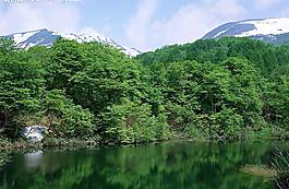 山水剪影圖片