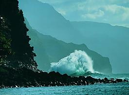 山水剪影圖片