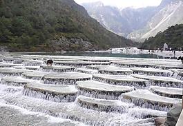 山水剪影圖片